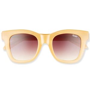 QUAY After Hours Sunglasses Yellow Frame Brown Yellow Gradient Lenses